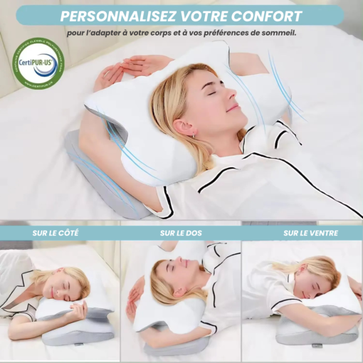 Oreiller cervical ergonomique Hipnoo® Moona Butterfly – Image 2